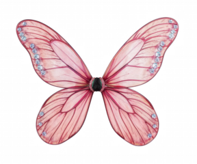 Exquisite Butterfly Wings with Intricate Veining and Gemstone Adornments for Delicate Beauty and Elegance