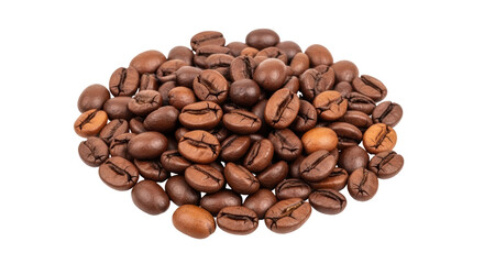 Isolated Pile of Coffee Beans