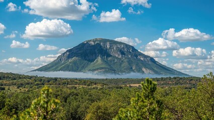 Fototapeta premium Beautiful outdoor scene with mountain and vibrant sky