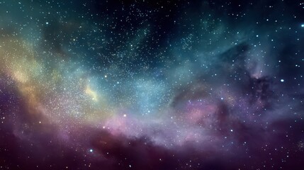 Fototapeta premium Moody Cosmic Background with Faint Galaxies and Ethereal Colors