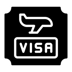 visa stamp glyph icon