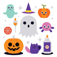 halloween elements set
