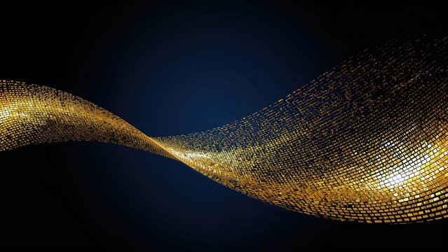 Mosaic design with a golden texture - Powered by Adobe