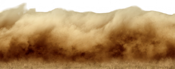 Massive dust cloud,  brownish haze