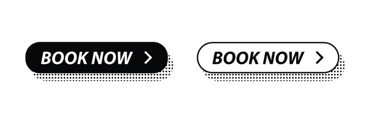Set of Modern book now buttons collection.