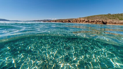 Seafloor observed under pristine marine water