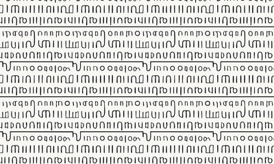 Abstract Ethnic Script Seamless Pattern