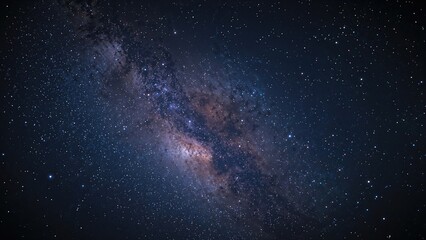 Fototapeta premium Nebula visible through clouds in the night sky