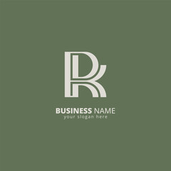 Modern Letter PK, KP Logo Design with Modern Minimal Style.