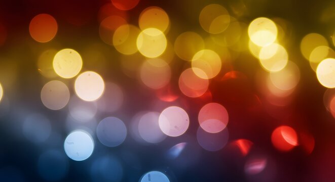 Merry Christmas and happy new year word on abstract bokeh of ball and string lights on xmas tree.holiday celebration greeting card