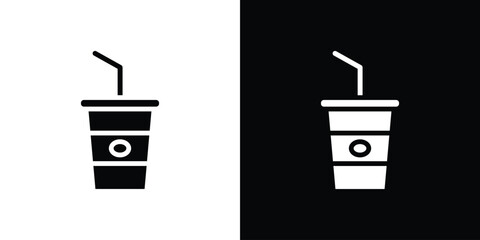Swoosh Cup icon silhouette collection in black and white flat solid versions for graphic designs