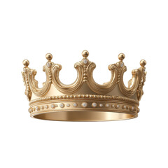 Ornate gold crown with jewels on black background