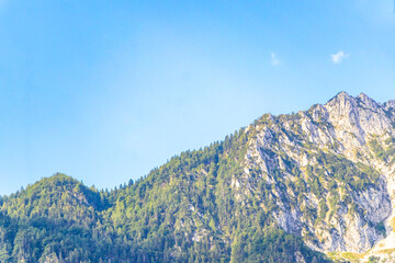 Obraz premium Alpine mountain and hill landscape panorama blue sky Salzburg Austria.