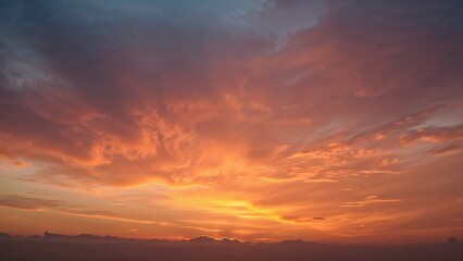 Fototapeta premium Morning light emerges amidst a stormy, overcast atmosphere