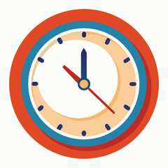 wall clock vector image on white background