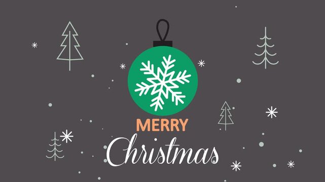 merry christmas and happy new year video animation