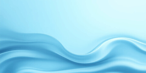 Fototapeta premium Abstract blue wave background with flowing water lines and soft light artistic design vector wallpaper