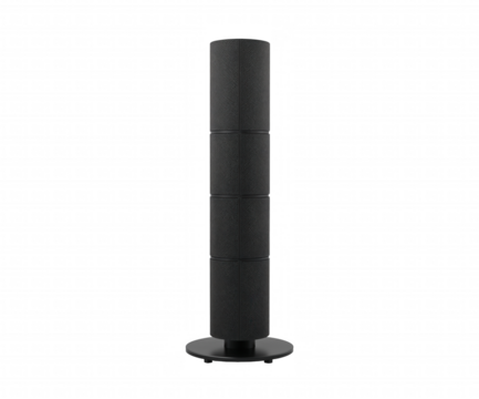 Sleek Wireless Speaker Tower Showcasing Modern Audio Technology and High-Resolution Design with Lucid Realism and Gigapixel Detail