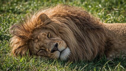Naklejka premium Big cat taking a nap