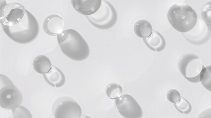 Monochrome presentation slides featuring darkened circular forms in a 2:3 ratio