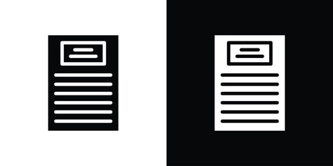 Assignment icon silhouette collection in black and white flat solid versions for graphic designs