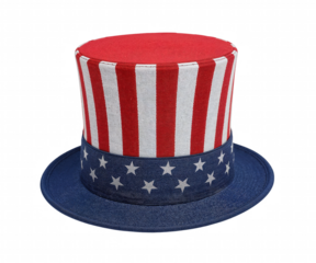 Striking Stock Photo of a Detailed Patriotic Hat with Vibrant Colors and Textures for Graphic Design and Patriotism Themes