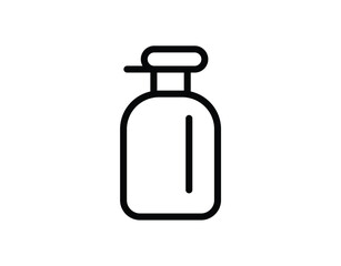 Simple Outline of a Cosmetic Bottle for Beauty and Skincare Products