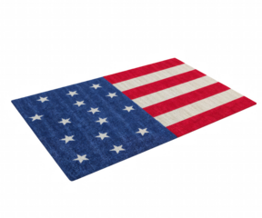 Symbolic rendition of an american flag with stars and stripes offering a patriotic display of national identity