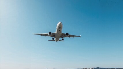 Obraz premium The sound of the aircraft climbing into the sky filled the environment, SHOTLISTS3niorLife