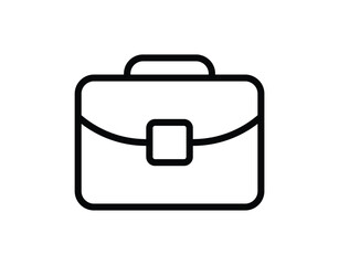 Simple and Elegant Line Art of a Business Briefcase for Professional Use