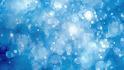 Abstract blue bokeh with circular light patterns