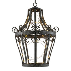 garden lanterns with or without fairy lights, outdoor decorative lighting, rustic metal and glass designs isolated on transparent background PNG