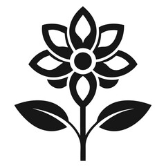 black and white flower