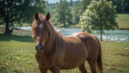 Obraz premium Sunblock equipment for horses