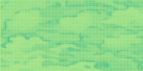 Turquoise pop art background with halftone polka dots in retro comic style, vector illustration template eps10