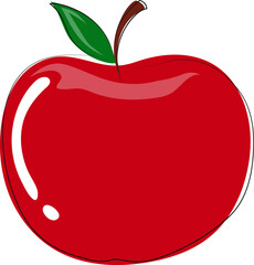 red apple vector illustration