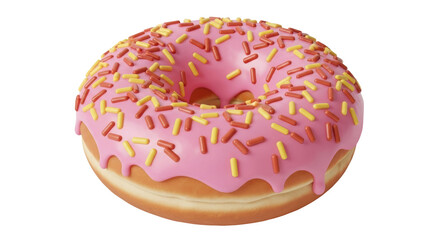 Isolated Donut with Sprinkles