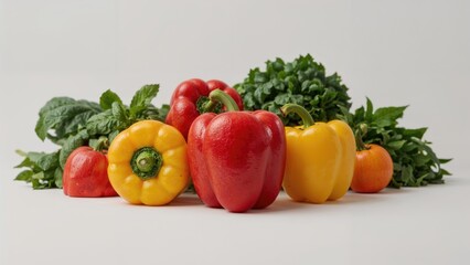 Brightly colored bell peppers in red and yellow