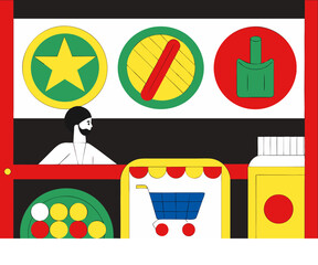vector illustration of a shopping cart