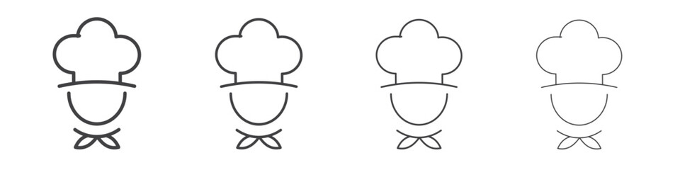 Chef icon vector collection, illustration logo template in trendy thin line editable strokes style.