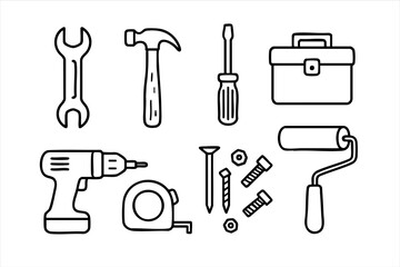 Obraz premium repair and tools icons set