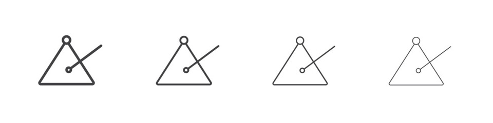 Triangle music icon vector collection, illustration logo template in trendy thin line editable strokes style.