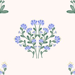 Seamless watercolour and unique floral pattern background for covers, notes, banner. Soft backgrounds colour. Watercolour art work. Flower stalk. Colourful flower. Summer Spring.