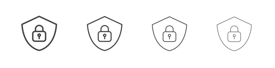 Security icon vector collection, illustration logo template in trendy thin line editable strokes style.