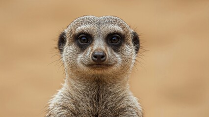 Fototapeta premium Portrait shot focusing on a meerkat