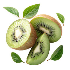 Fototapeta premium set of kiwi fruit png