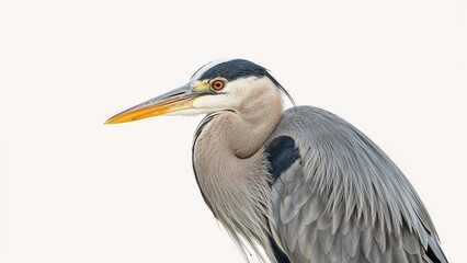 Fototapeta premium Portrait focusing on the grey heron's eye