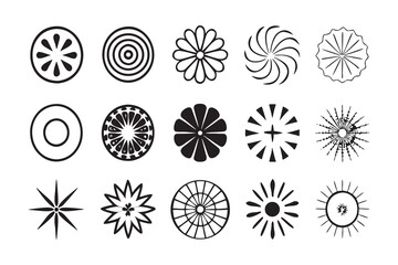 Abstract geometric line art collection