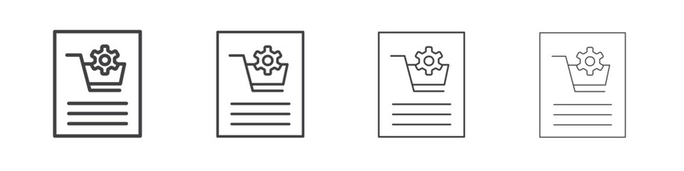 Procurement icon vector collection, illustration logo template in trendy thin line editable strokes style.