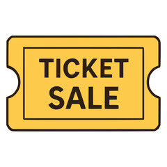 ticket sale discount business flat color vector illustration template design